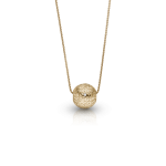 Characters Pendant 15.0 Sphere_with chain_yellow gold champagne